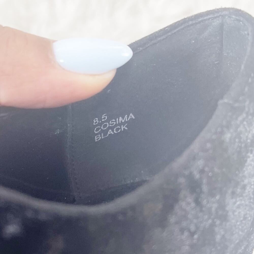 Sole Society Women's Cosima Black‎ Crushed Velvet Mary Jane Heels Y2K Size 8.5 - Picture 6 of 6